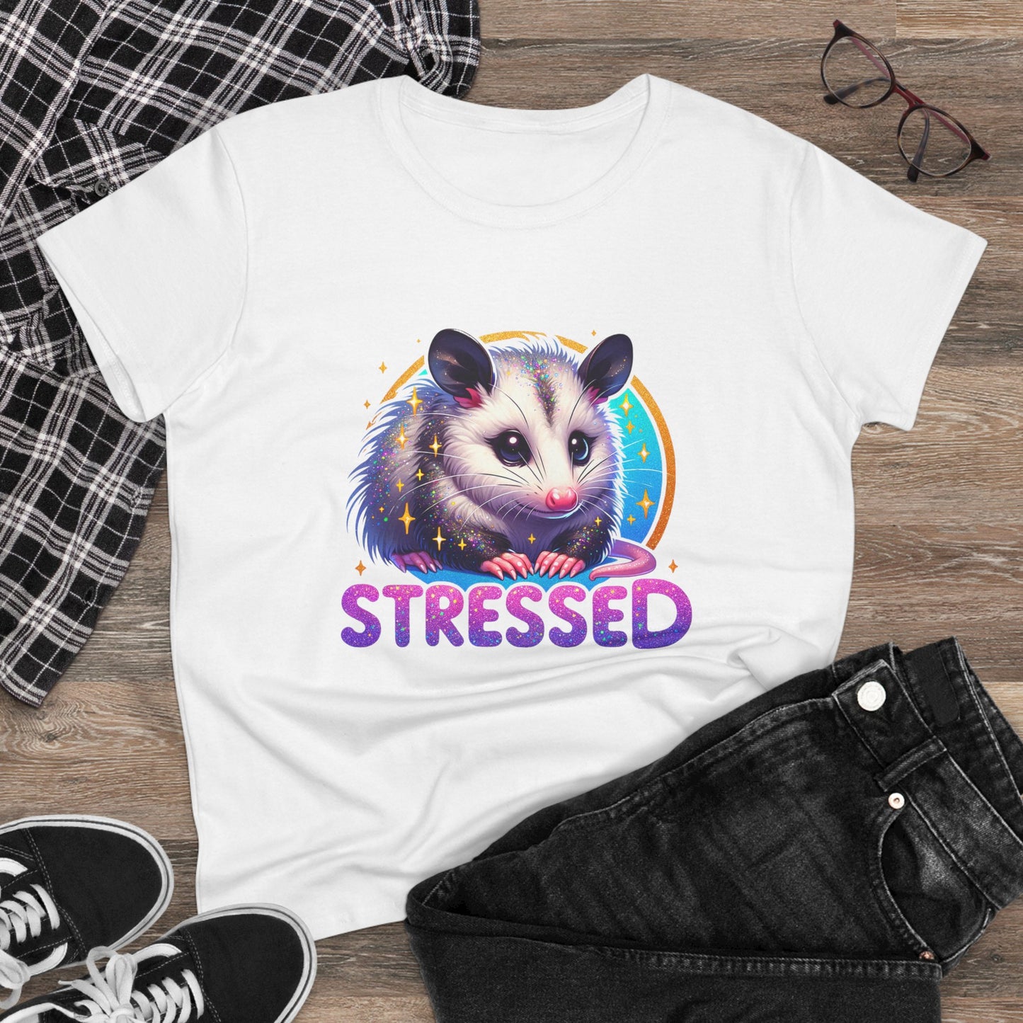 " Stressed Opossum " Women's Tee