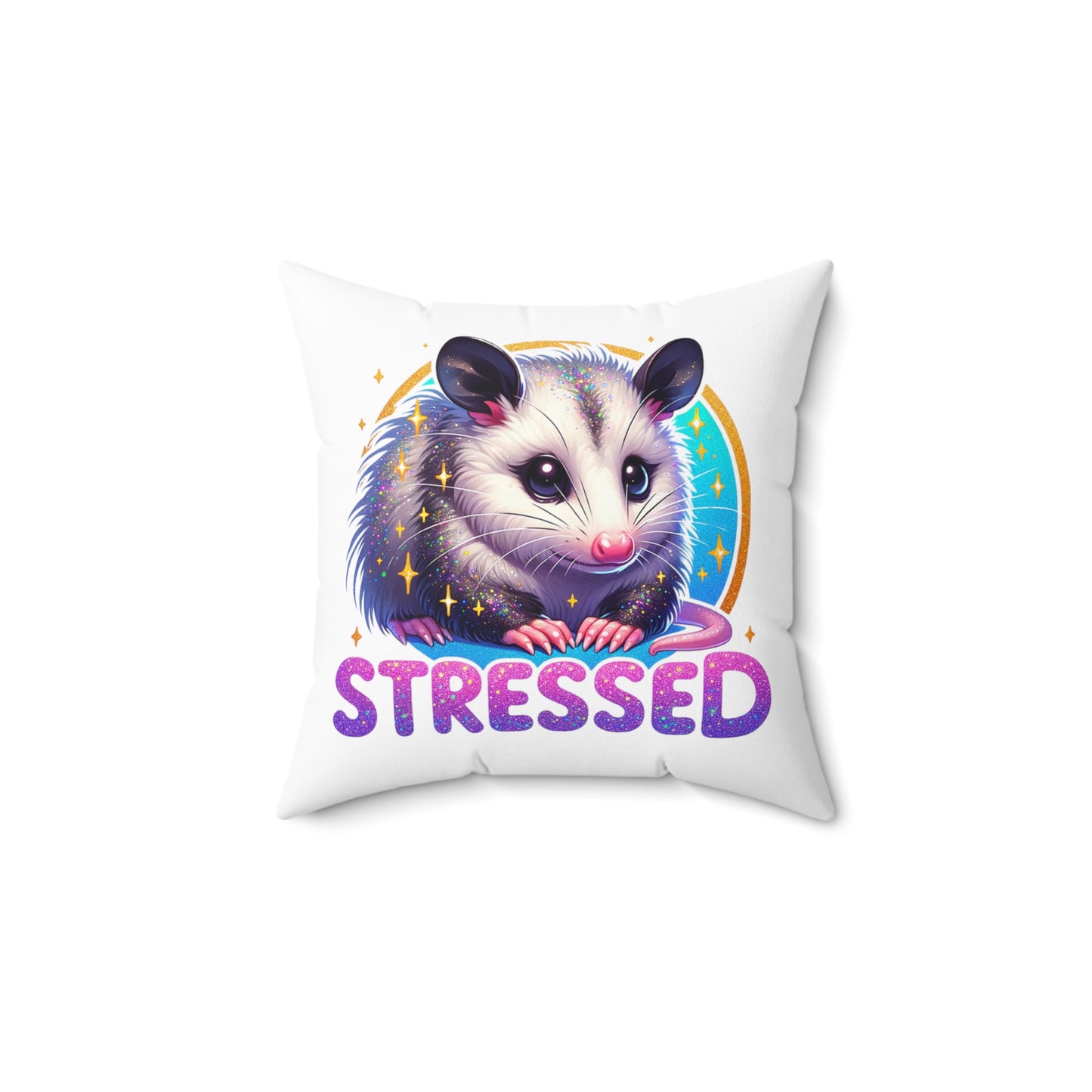 "Stressed Opossum" Pillow