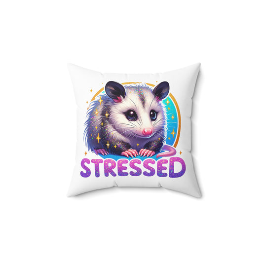 "Stressed Opossum" Pillow