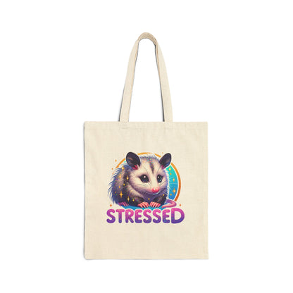 "Stressed Opossum" Tote Bag